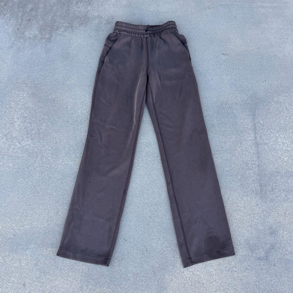 Lululemon Softstreme High-Rise Straight-Leg Pants Espresso Brown Size 0 LW5EGTS